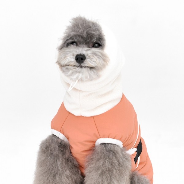 페오펫몰,하이넥 터틀 퀄팅 발열 패딩(오렌지)