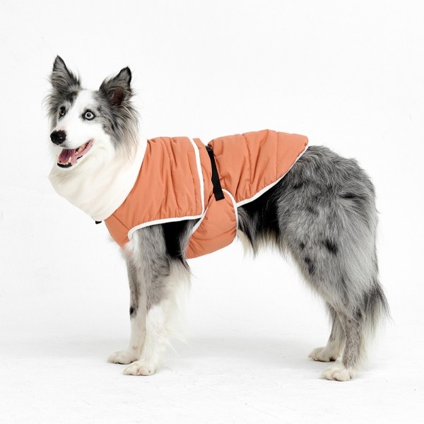 페오펫몰,하이넥 터틀 퀄팅 발열 패딩(오렌지)