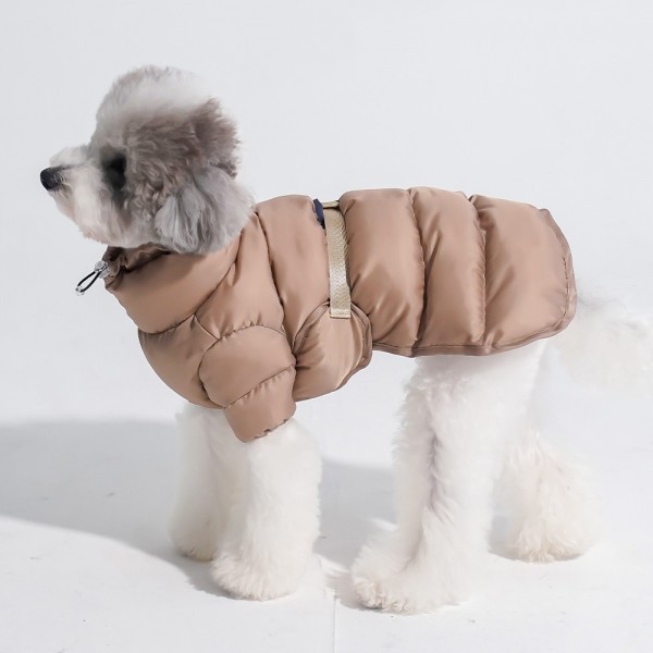 페오펫몰,볼륨 업 반팔 패딩(베이지)