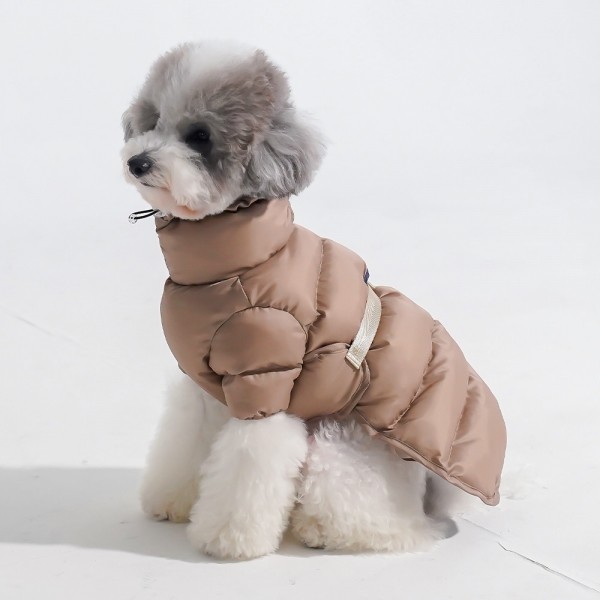 페오펫몰,볼륨 업 반팔 패딩(베이지)