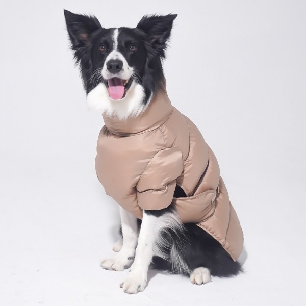 페오펫몰,볼륨 업 반팔 패딩(베이지)