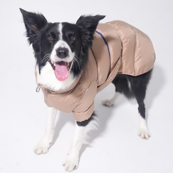 페오펫몰,볼륨 업 반팔 패딩(베이지)