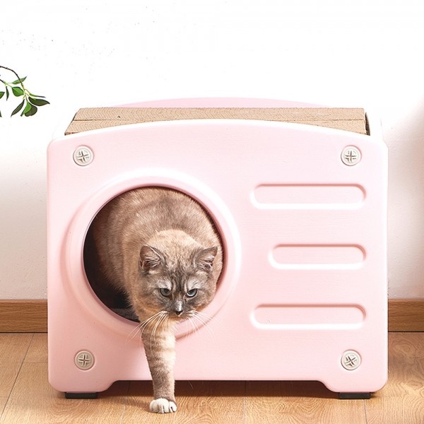 페오펫몰,개과천선 사각 캣크래쳐 고양이 스크래쳐 하우스