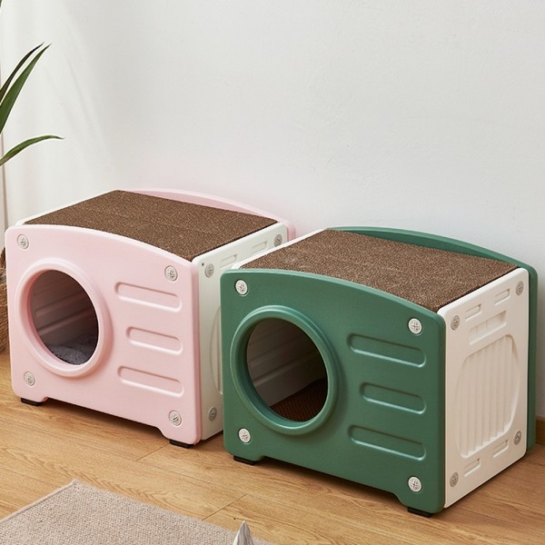 페오펫몰,개과천선 사각 캣크래쳐 고양이 스크래쳐 하우스