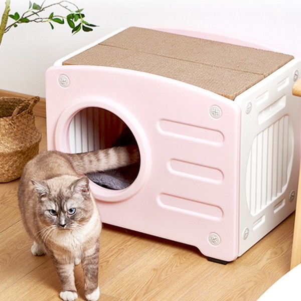 페오펫몰,개과천선 사각 캣크래쳐 고양이 스크래쳐 하우스