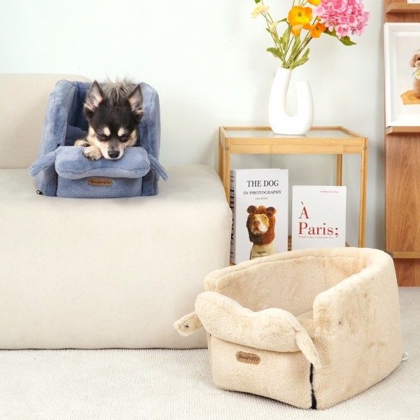 페오펫몰,개과천선 밍크 강아지 극세사 콘솔 카시트 (콘솔백 별도 판매)