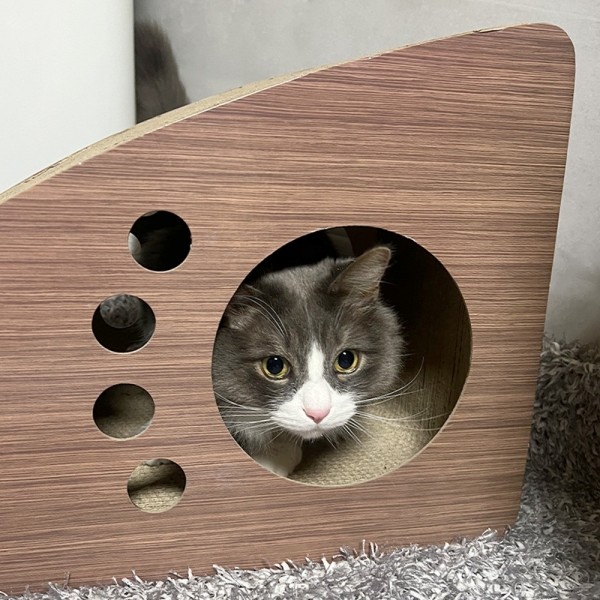 페오펫몰,개과천선 키츠 고양이 원목 스크래쳐 수직형 브라운