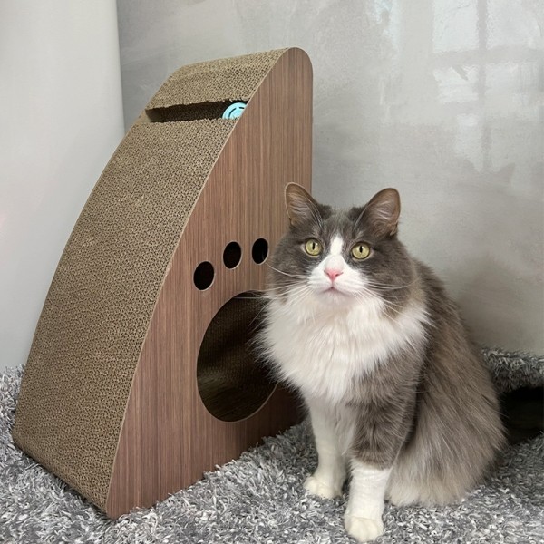 페오펫몰,개과천선 키츠 고양이 원목 스크래쳐 수직형 브라운