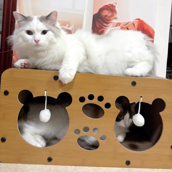 페오펫몰,개과천선 어몽드 니쿠마 스크래쳐 원목 하우스