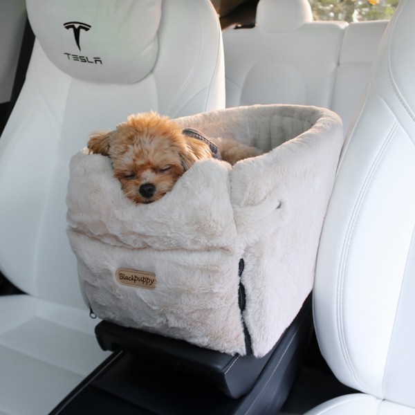 페오펫몰,개과천선 밍크 강아지 극세사 콘솔 카시트 (콘솔백 별도 판매)