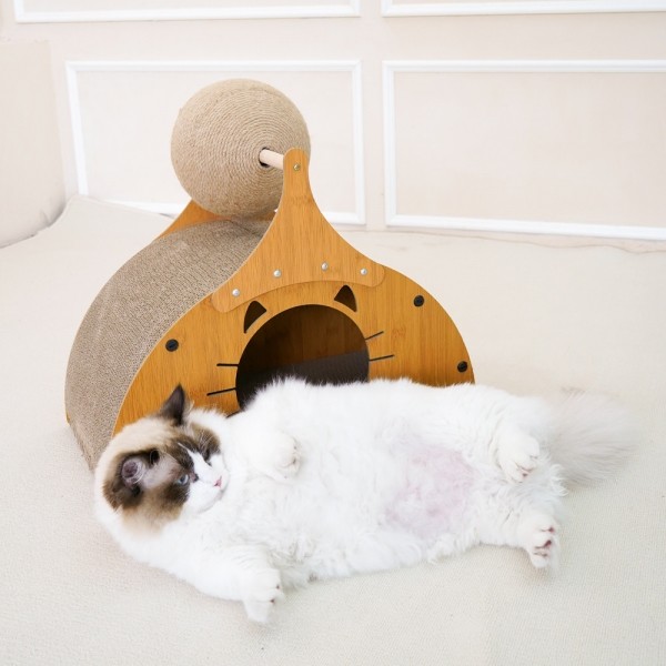 페오펫몰,개과천선 어몽드 세미링 고양이 스크래쳐 하우스