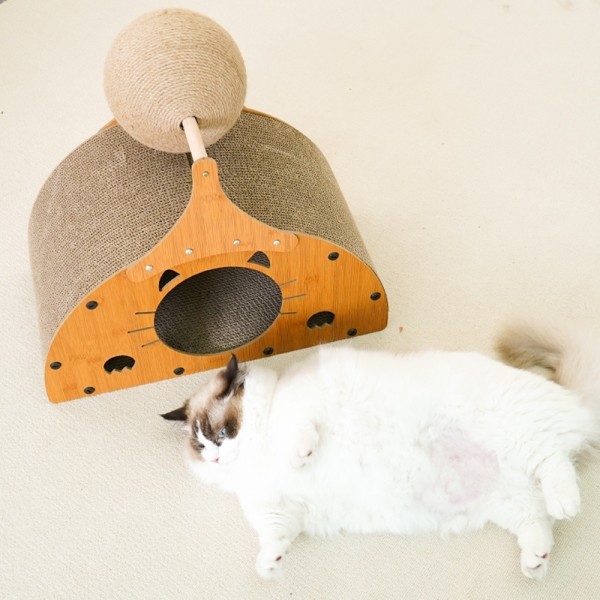 페오펫몰,개과천선 어몽드 세미링 고양이 스크래쳐 하우스