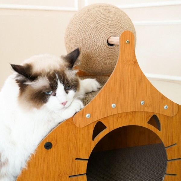 페오펫몰,개과천선 어몽드 세미링 고양이 스크래쳐 하우스