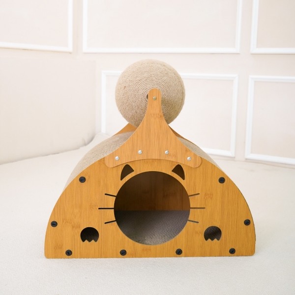 페오펫몰,개과천선 어몽드 세미링 고양이 스크래쳐 하우스