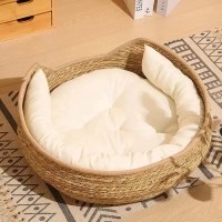 개과천선 라탄 홀쿠션 고양이 방석
