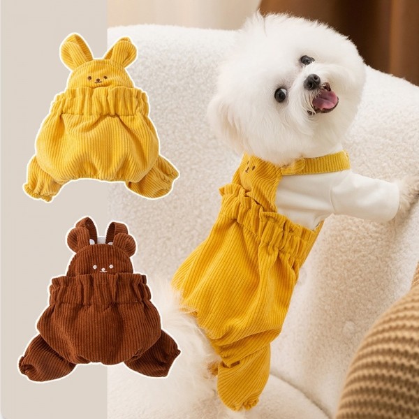 페오펫몰,개과천선 테디 강아지 멜빵탑 세트