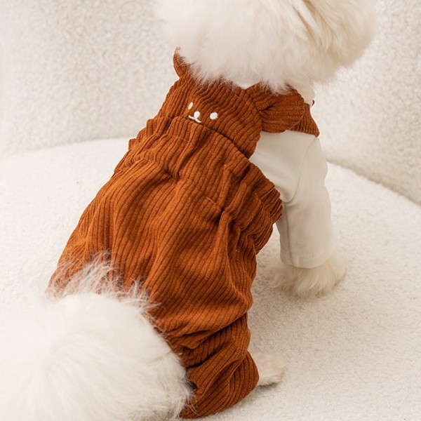 페오펫몰,개과천선 테디 강아지 멜빵탑 세트