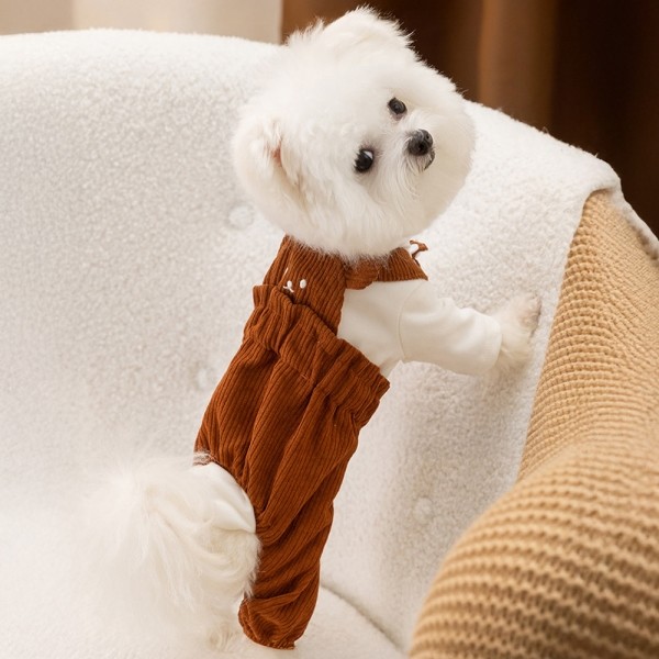 페오펫몰,개과천선 테디 강아지 멜빵탑 세트