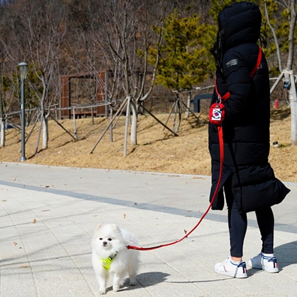 페오펫몰,인터라켄 강아지 리드줄 G230 길이 조절 경량 버클 리쉬 안전벨크 카라비너 2.3m