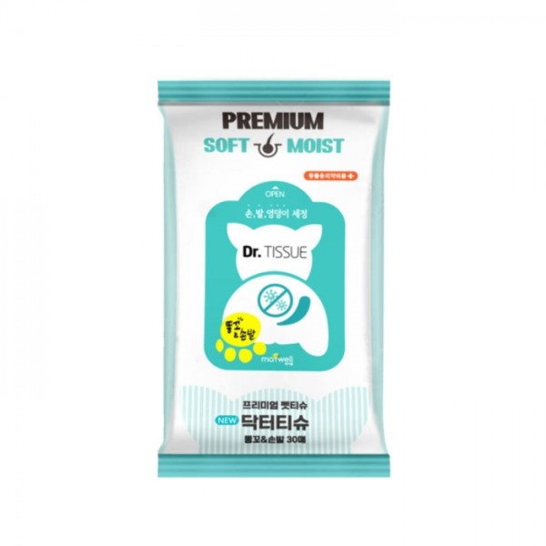 페오펫몰,[메이웰] 펫전용 물티슈 닥터티슈 똥꼬 30매
