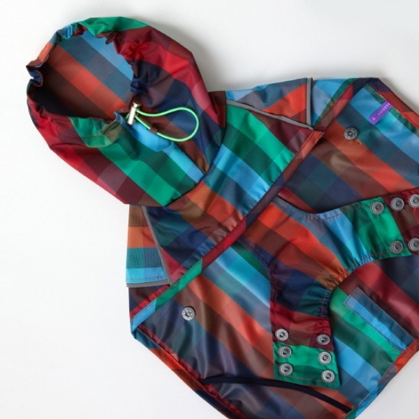 페오펫몰,페딕트 워터프루프 레인코트 멀티체크 (M~5XL) [최저가]