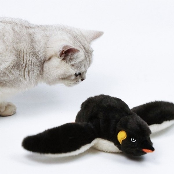 페오펫몰,펫케어 춤추는새 펭귄 움직이는 고양이 캣닢 자동 장난감 [최저가]