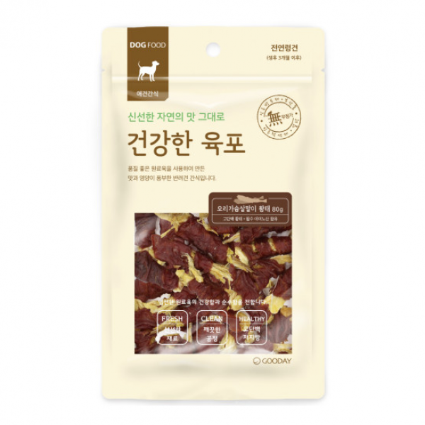 페오펫몰,건강한육포 오리가슴살말이 황태 80g [최저가]