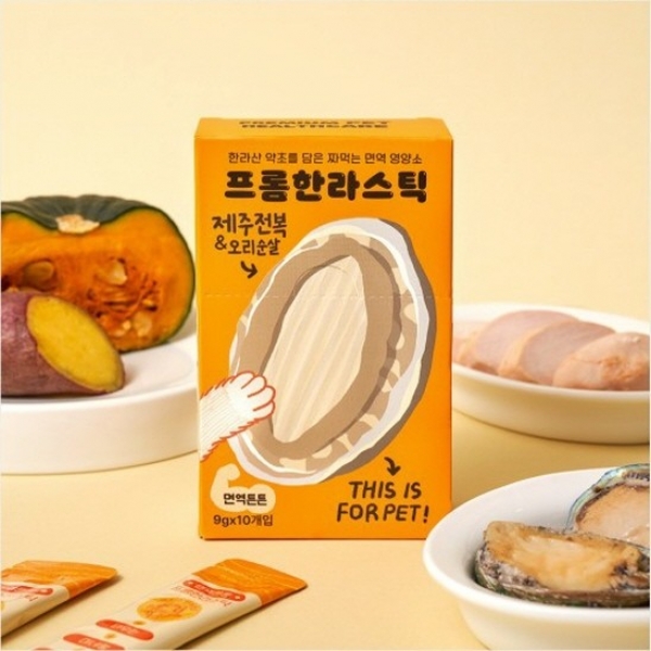 페오펫몰,프롬한라스틱 제주 전복 & 오리 순살 9g x 10p [최저가]