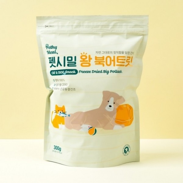 페오펫몰,펫시밀 동결건조 간식 왕북어트릿 대용량 300g [최저가]