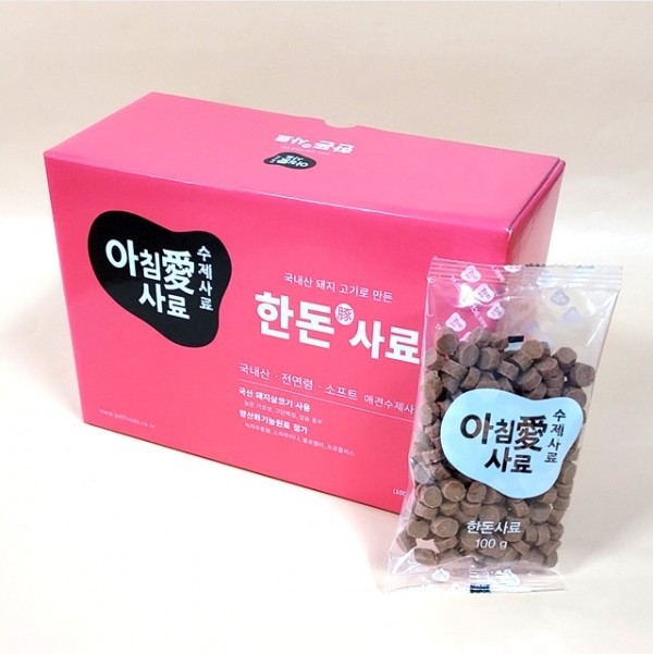 페오펫몰,아침애 강아지 소프트 수제사료 한돈 1kg [최저가]