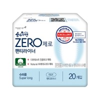 [마일리지특가] 깨끗한나라 생리대 순수한면 제로 라이너 롱 20P [100%]