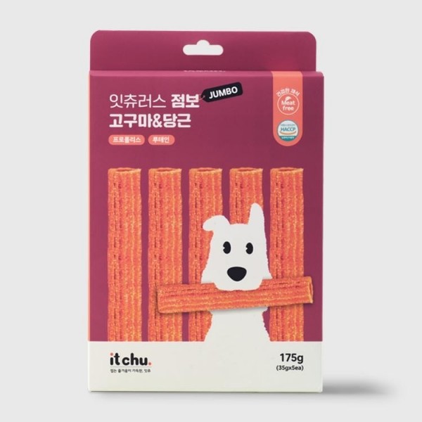 페오펫몰,[핏펫] 잇츄러스 점보 미트프리 덴탈껌 2종 (5개입) 대형견 저알러지 간식