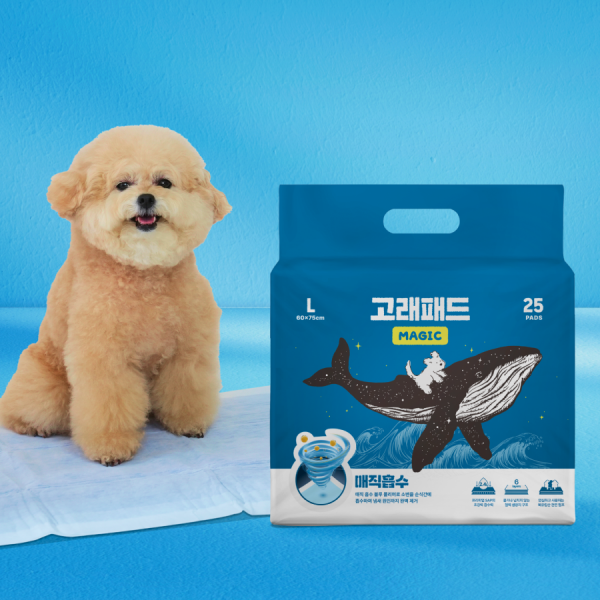 [핏펫] 압도적인 흡수력 고래패드 매직흡수 강아지 배변패드[표준형/대형]