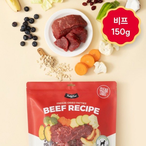 페오펫몰,트러스티푸드 동결건조 사료 비프패티 150g [최저가]