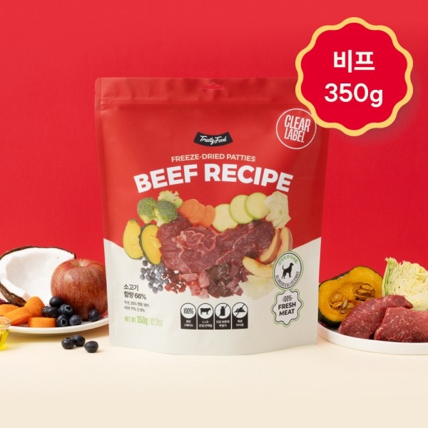 페오펫몰,트러스티푸드 동결건조 사료 비프패티 350g [최저가]