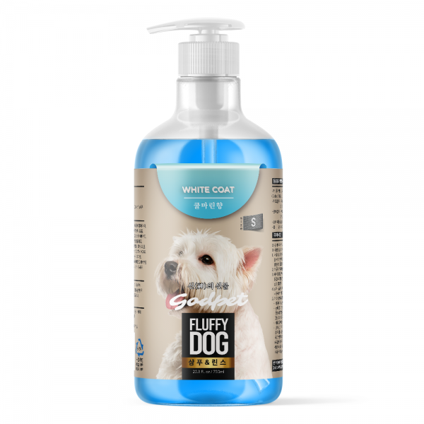 페오펫몰,[갓펫] 플러피 도그 백모용 샴푸린스 쿨마린향 750ml