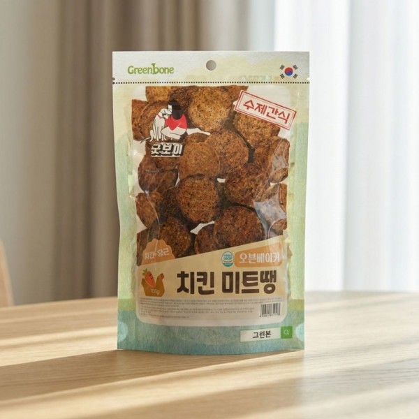 굿보이 오븐베이커 미트땡 오리 비트 100g