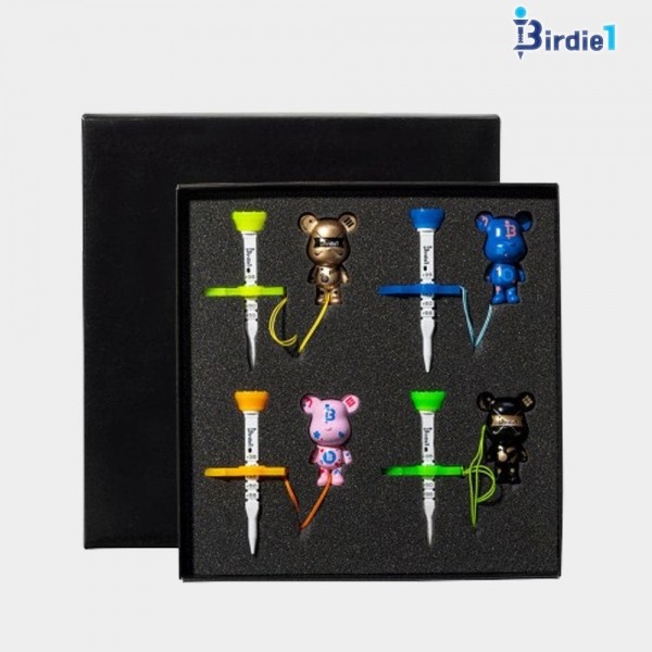 페오펫몰,[반려인혜택] 버디원 다기능 스마트 골프티 골프티꽂이 롱티+인형 4P 세트
