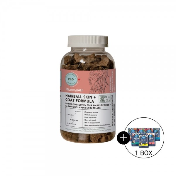 페오펫몰,마이크로신 도그 헤어볼 앤 스킨 + 코트 120g 스내피톰 파우치 85g 12개 증정