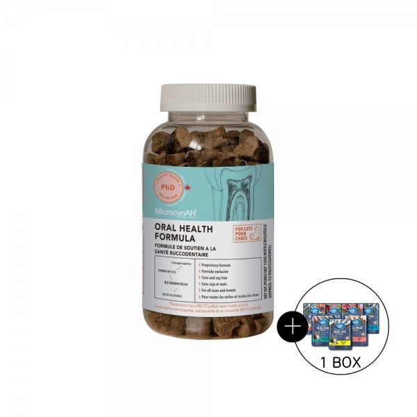 마이크로신 캣 구강 건강 120g 스내피톰 파우치 85g 12개 증정