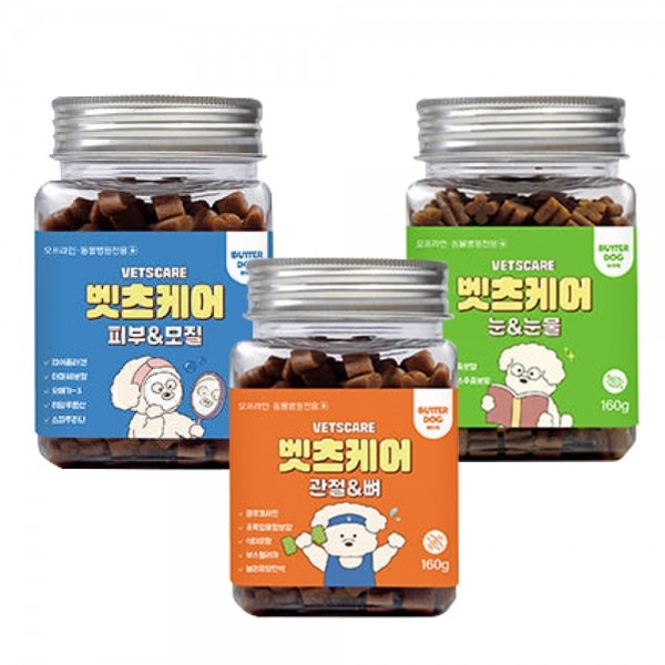 [댕린이특가]벳츠케어 가수분해 반려동물 관절 눈물 피부 영양제 160g