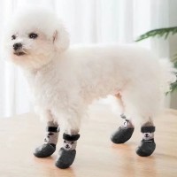딩동펫 반려동물 포근 곰돌이 강아지 신발 방수 양말 세트