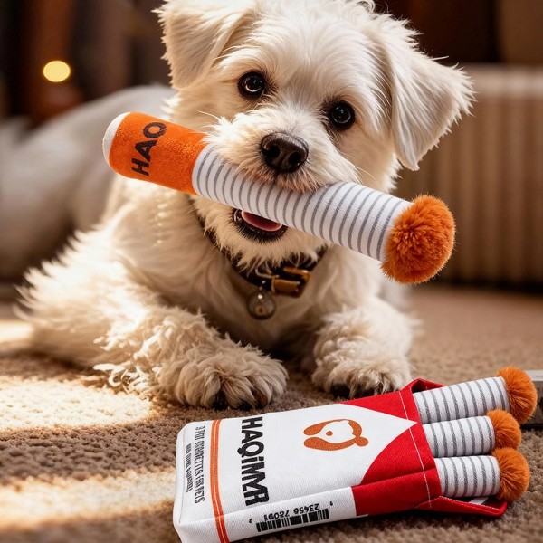 페오펫몰,딩동펫 강아지 담배 인형 삑삑이 장난감