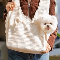 딩동펫 반려동물 곰돌이 크로스 포대기 이동 앞가방