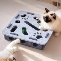 딩동펫 고양이 펠트 미로 방울공 장난감