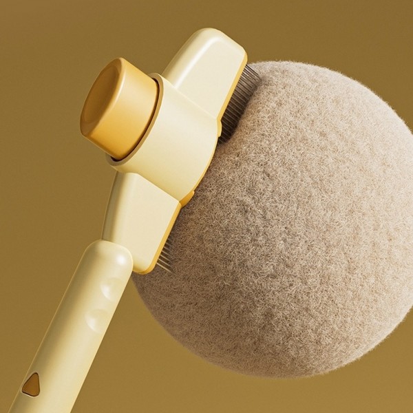 페오펫몰,딩동펫 반려동물 스틸 원터치 죽은털 브러쉬 2종 세트