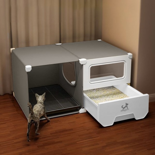 페오펫몰,딩동펫 고양이 서랍형 사막화방지 고양이 화장실