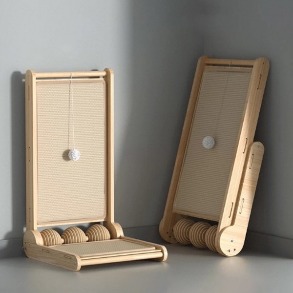 페오펫몰,딩동펫 고양이 쓰리볼 접이식 다각도 수직 사이잘 스크래쳐