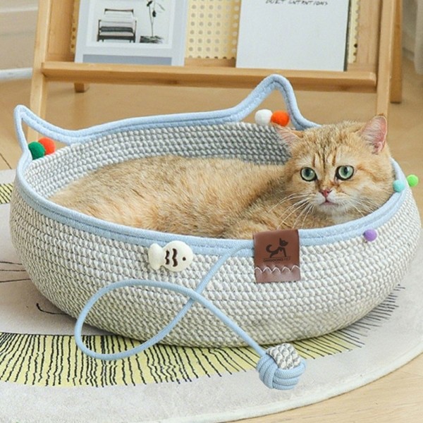 페오펫몰,딩동펫 고양이 로프 공놀이 스크래쳐 하우스