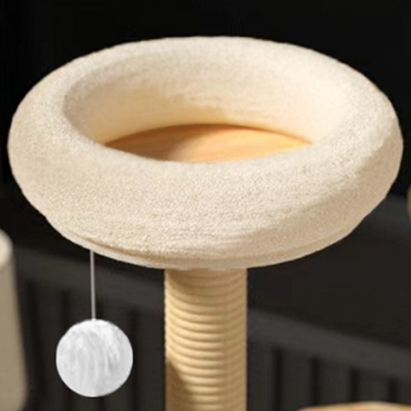 페오펫몰,딩동펫 고양이 동글 스크래쳐 원목 캣타워